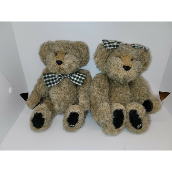 Cottage Collectible Artist Designed Plush Poseable Dennis  & Dorothy Ganz Bears - Picture 1 of 12